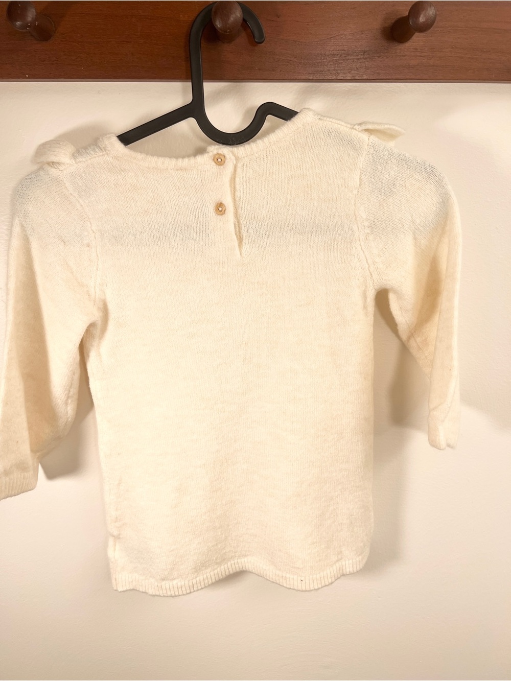 H&M Cream Ruffle-Neck Crew Sweater - Picture 4 of 4